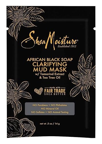 Shea Moisture African Black Soap Mud Mask, 0.5 Oz (Pack Of 12) - Detoxifying Skincare