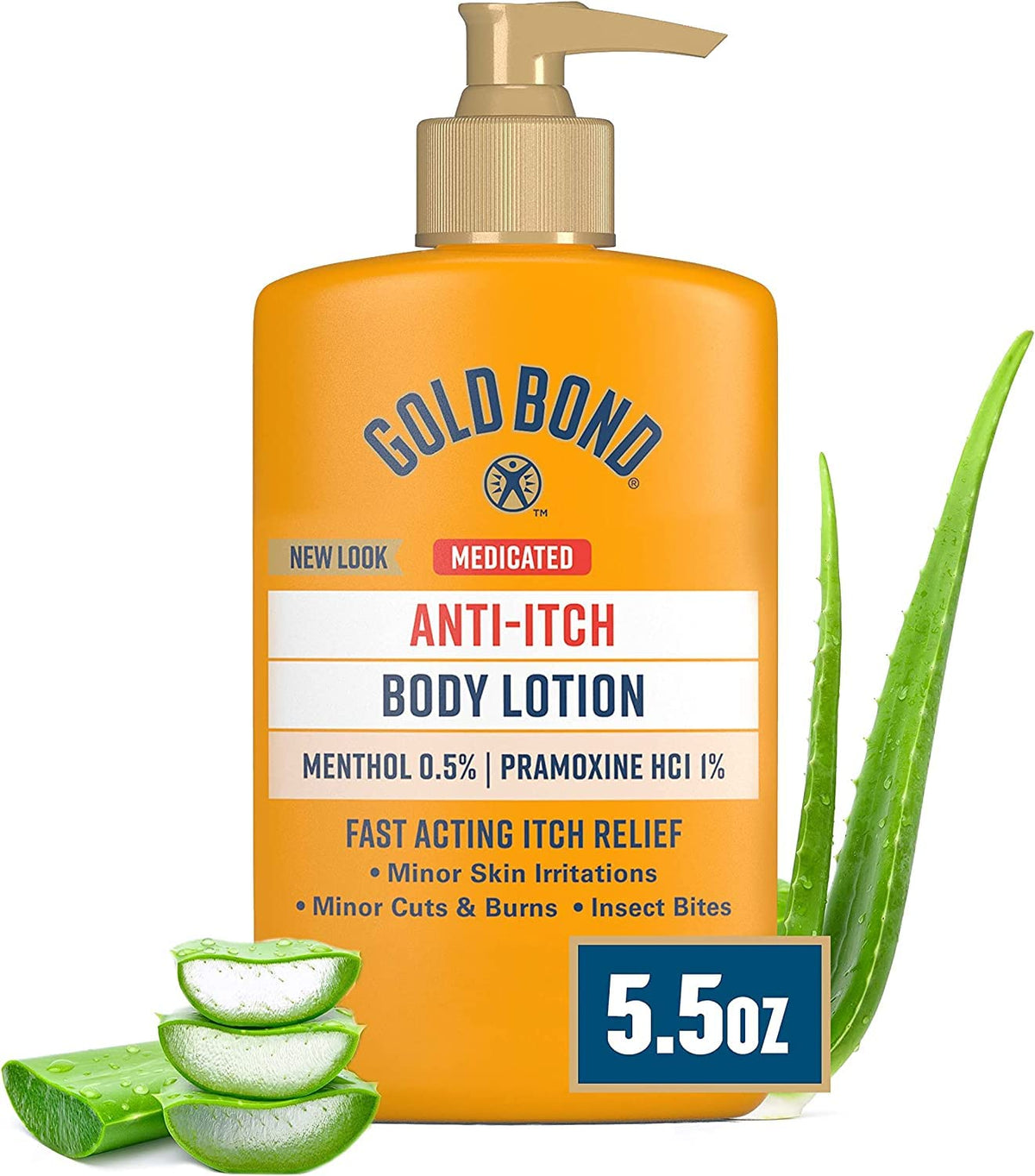 Gold Bond Anti-Itch Lotion, 5.5 Oz Pump, 6 Pack - Fast Relief For Dry Skin, Eczema & It