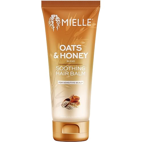 Mielle Organics Oats & Honey Soothing Hair Balm, 6 Fl Oz - Nourishing Hair Care Treatment