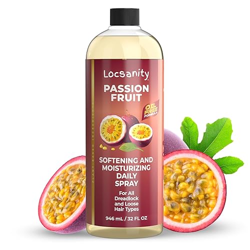 Locsanity Jumbo Daily Moisturizing Spray for Dull, Dry Locs - 32 fl oz Passion Fruit Oil & Frizz Control