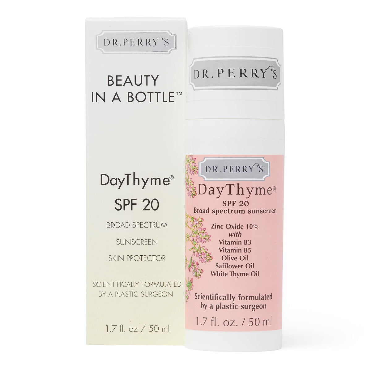 Dr. Perry'S Daythyme Spf 20 Sunscreen With Zinc Oxide & Vitamins B3, B5 - 1.7