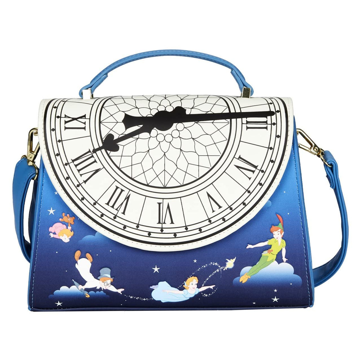 Loungefly Disney Peter Pan Glow Clock Crossbody Bag - One Size Synthetic Material