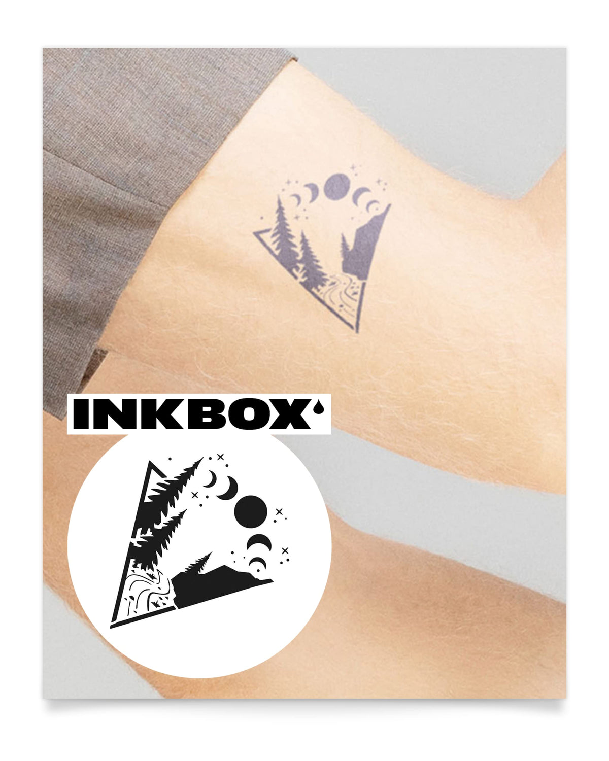 Inkbox Semi-Permanent Temporary Tattoo - Water-Resistant, Long Lasting, Agria, 3X3 In