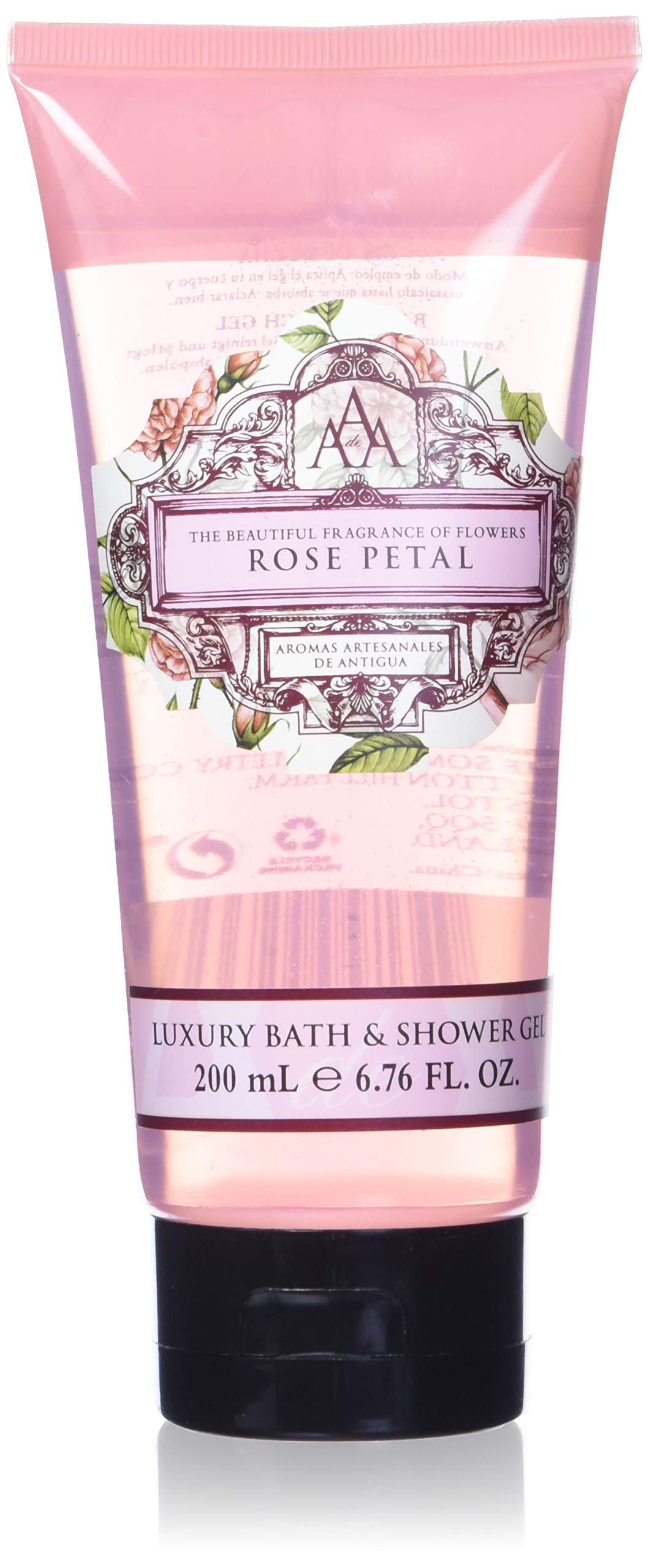 Aaa De Aromas Artesanales De Antigua Rose Petal Luxury Bath & Shower Gel With Shea Butter - 200 Ml