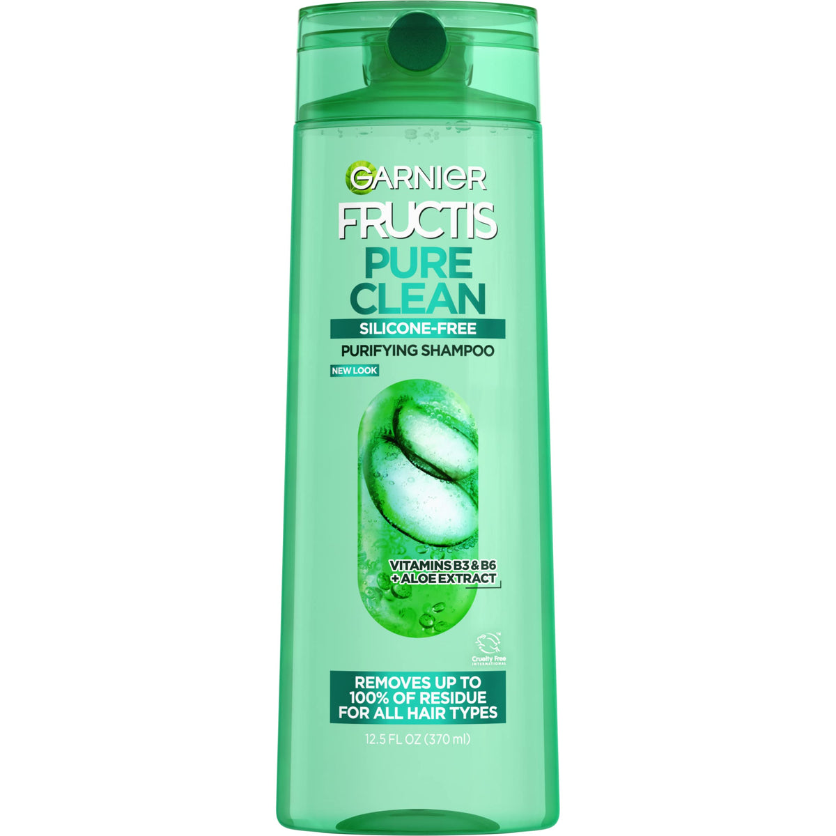 Garnier Fructis Pure Clean Shampoo, Silicone-Free, 12.5 Fl Oz - Purifying Hair Care