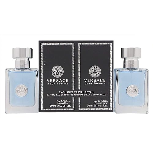 Versace Pour Homme Gift Set - 2 X 1.0Oz Edt Spray For Men, Luxury Fragrance