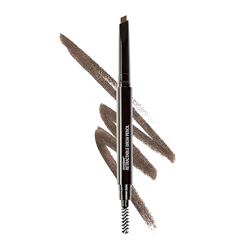 Wet N Wild Ultimate Eyebrow Retractable Pencil, Medium Brown, Dual-Sided Brush, Fine Tip