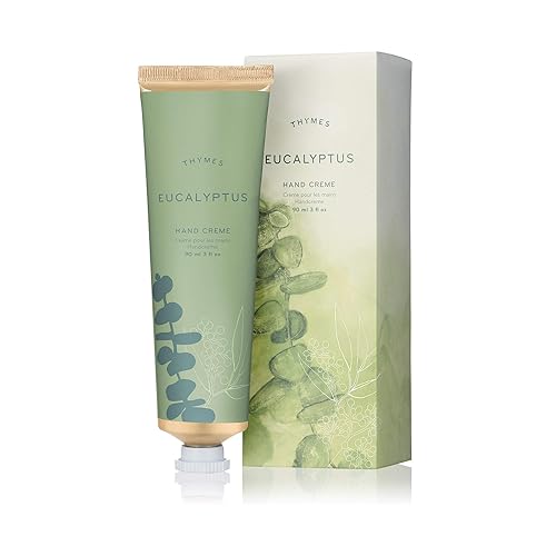 Thymes Eucalyptus Hand Cream - 3 Fl Oz Moisturizing Lotion, Gold Packaging