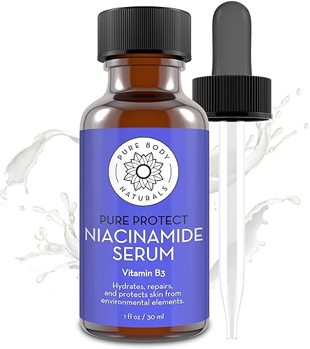 Pure Body Naturals Niacinamide Serum, 1 Fl Oz - Super Moisturizer For Youthful Skin