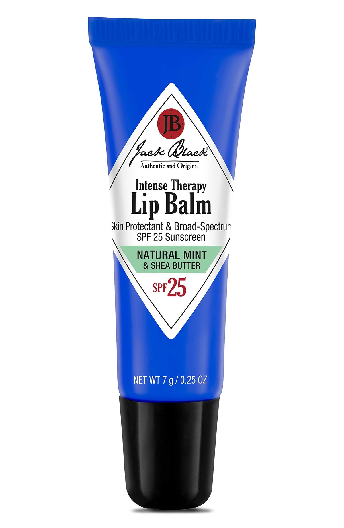 Jack Black Lip Balm - Intense Therapy, Spf 25, Natural Mint & Shea Butter, 0.25 Oz