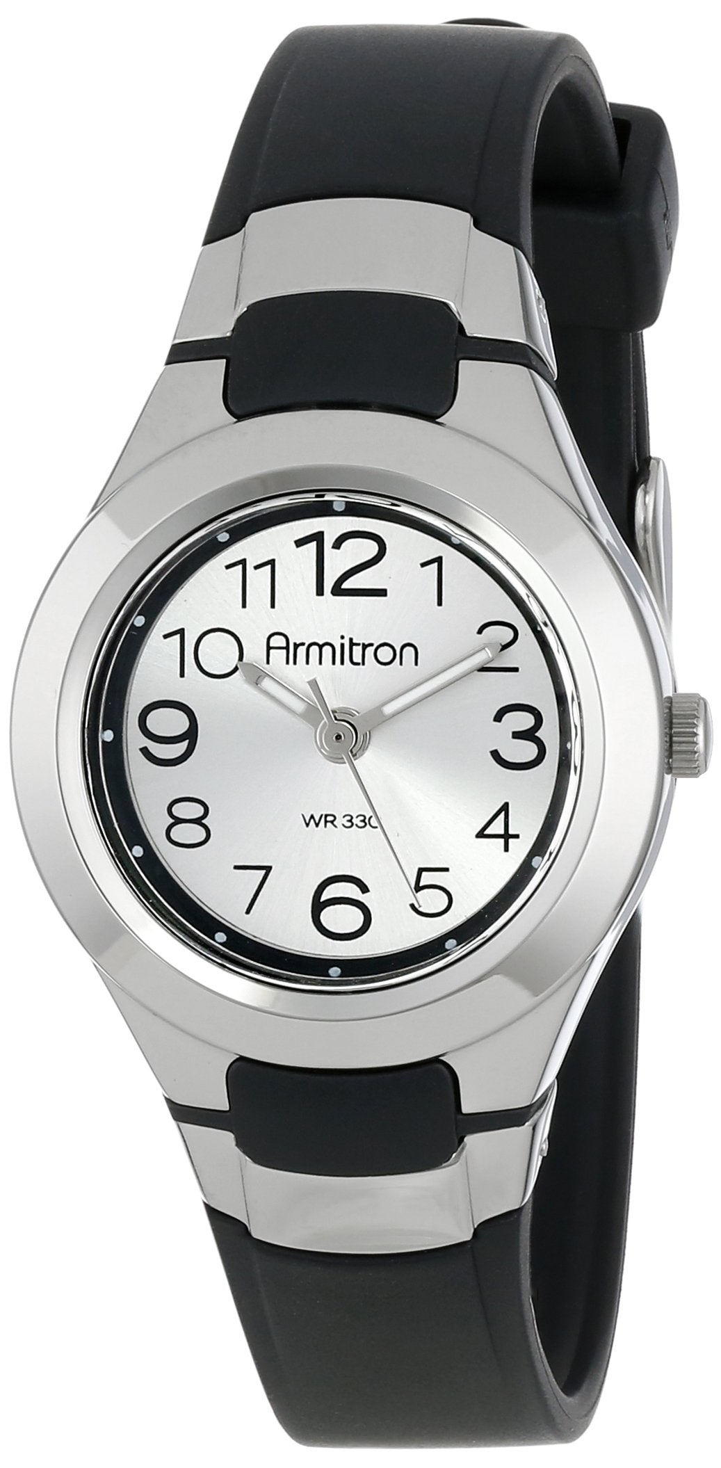 Armitron Sport Unisex Black Resin Strap Analog Watch - Easy-To-Read Dial 25/6418Blk