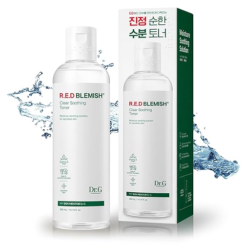 Dr.G Red Blemish Clear Soothing Toner, 300Ml - Korean Skin Care For Clear Complexion