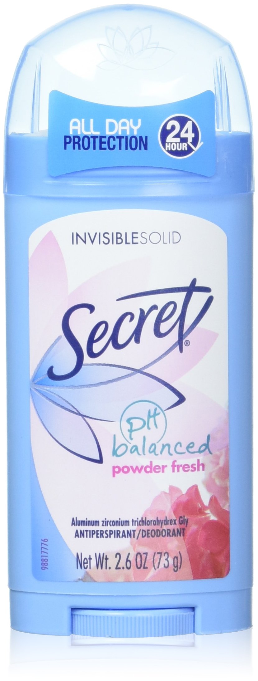 Secret Invisible Solid Deodorant, Powder Fresh, 2.6 Oz, 5 Pack - Long Lasting Protection