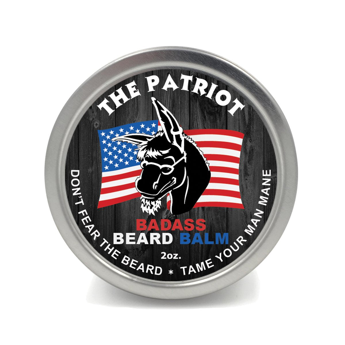 Badass Beard Care Beard Balm - The Patriot, 2Oz - All Natural, Softens Beard & Reduces Itch