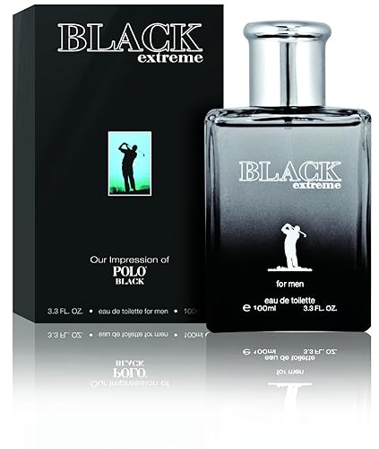 Preferred Fragrance Black Extreme Perfume For Men, 3.3 Fl Oz - Intense & Masculine Scent