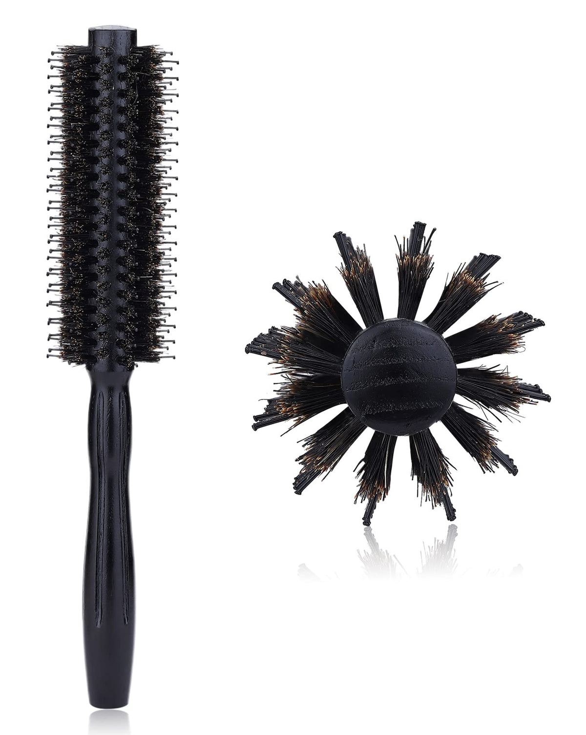 PERFEHAIR 1.8&quot; Round Hair Brush - Boar & Nylon Bristle for Volumizing Short to Medium Hair