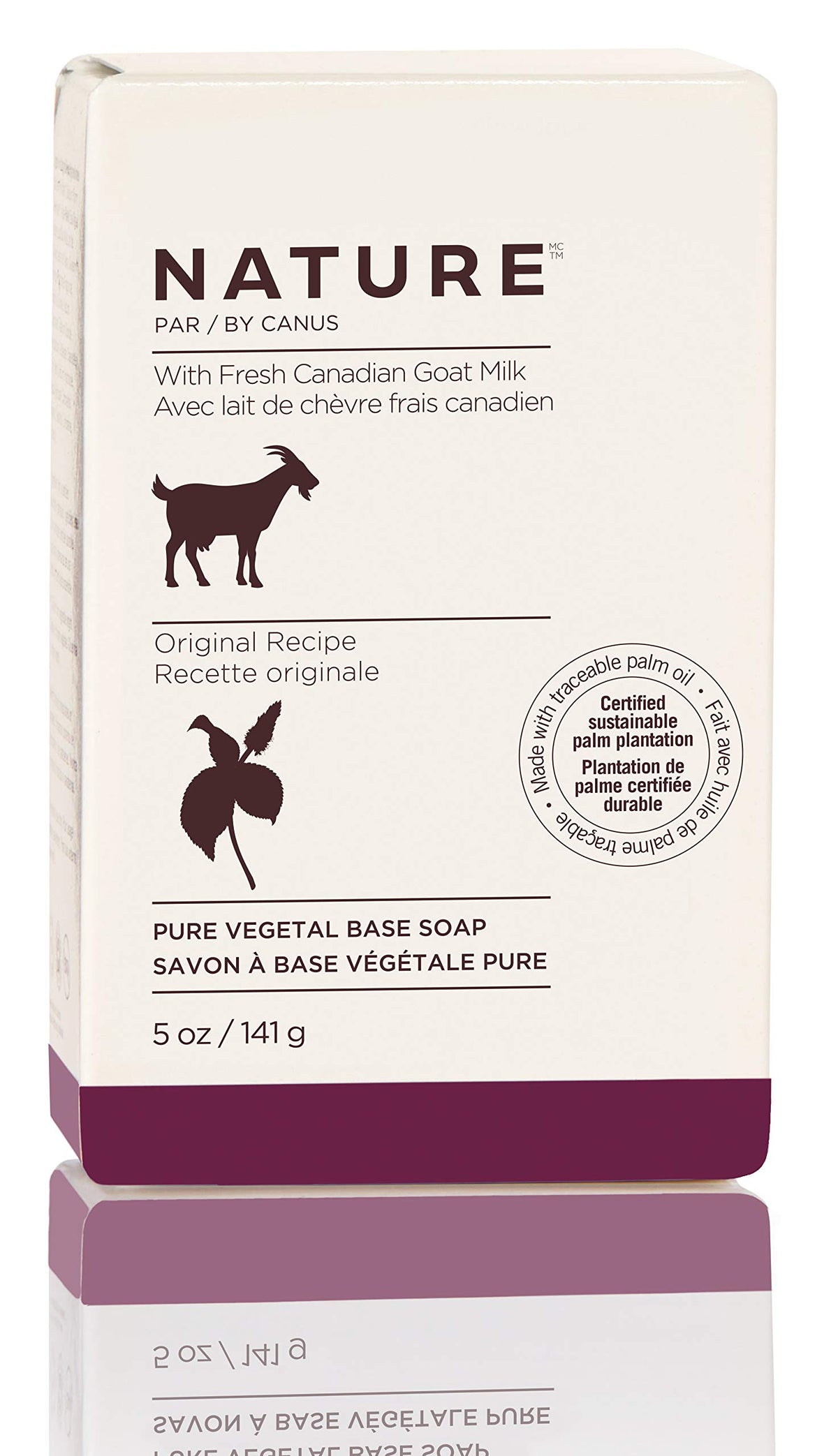 Nature By Canus Goat Milk Bar Soap, 5 Oz - Vitamin A, B3, Zinc, White, Moisturizing Cleanser