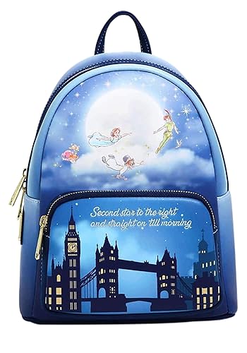 Loungefly Disney Peter Pan Glow Shoulder Bag - Multi Faux Leather Double Strap Purse