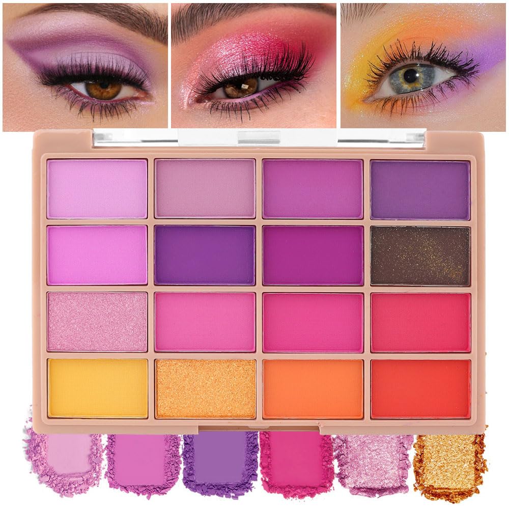 Cakaila 16 Colors Eye Shadow Palette - High Pigmented Matte & Shimmer Waterproof Makeup Kit