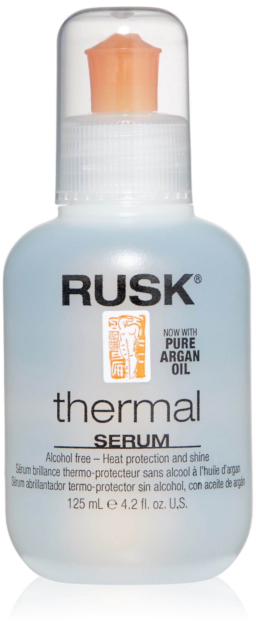 Rusk Designer Collection Thermal Serum, 4.2 Oz - Argan Oil, Heat Protection, Frizz Eliminator