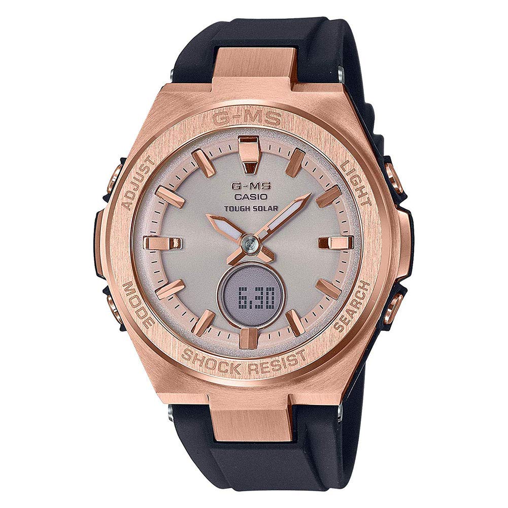 Casio Ladies' G-Ms Sports Watch Black Rose-Tone Msgs200G-1A, One Size, Multi-Blend Material