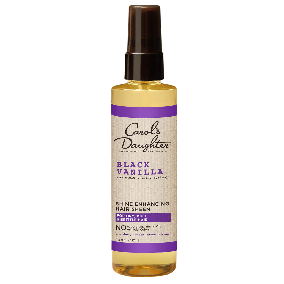 Carol's Daughter Black Vanilla Hair Sheen Spray for Curly & Wavy Hair, 4.3 Fl Oz