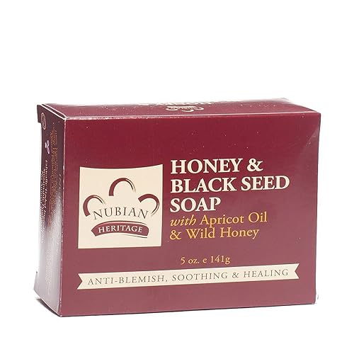 Nubian Heritage Honey & Black Seed Soap - 5 Oz (Pack Of 4) - Nourishing & Natural