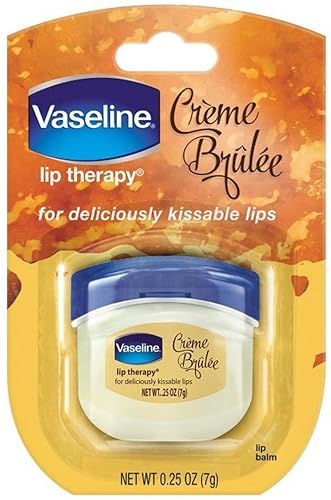 Vaseline Lip Therapy Lip Balm, Creme Brulee, 0.25 Oz, Pack Of 7, Moisturizing Care