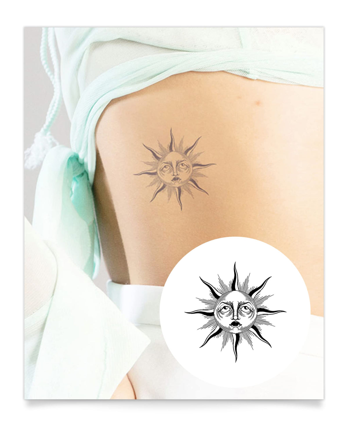 Inkbox Semi-Permanent Temporary Tattoo, Water-Resistant, Solarium, 3X3 In, Lasts 1-2