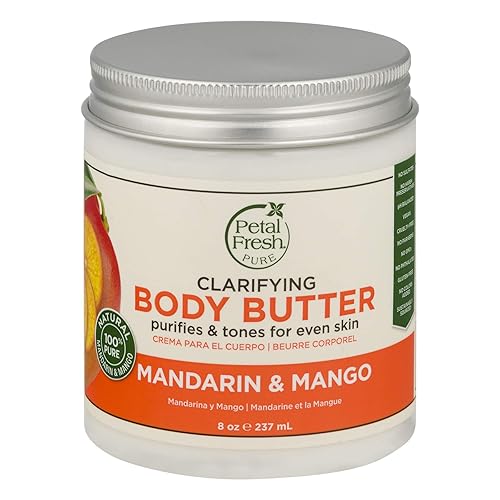 Petal Fresh Body Butter, Mandarin Mango, 8 Ounce - Nourishing Moisturizer For Soft Skin