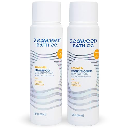 The Seaweed Bath Co. Citrus Vanilla Shampoo & Conditioner Set, 12 Oz, Curly & Frizzy Hair