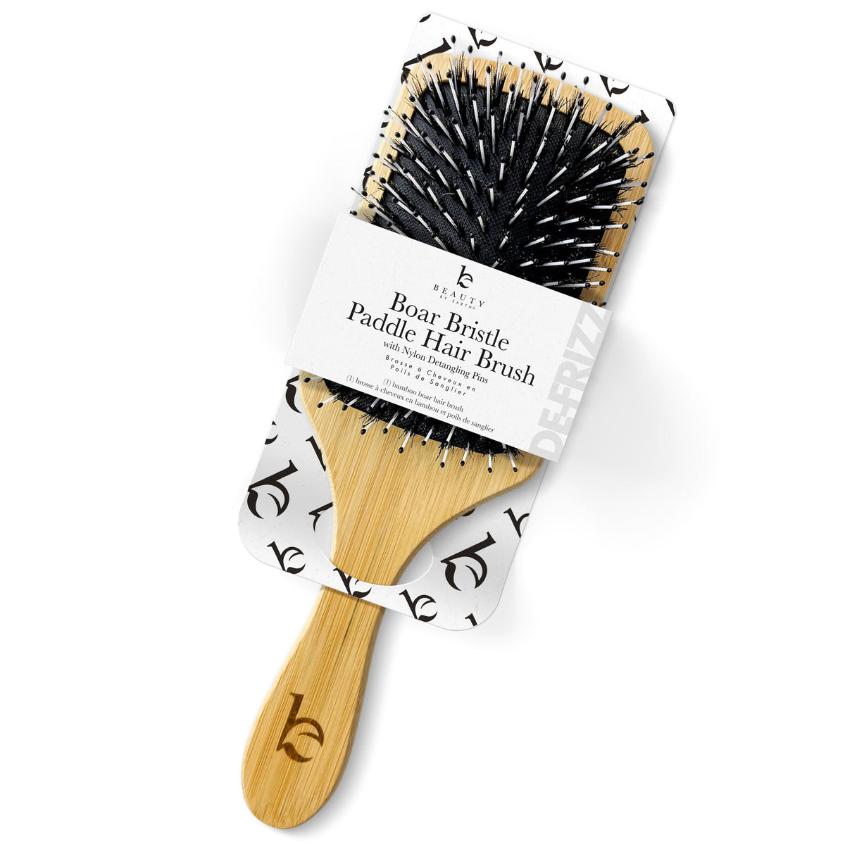 Beauty By Earth Boar Hair Brush - Paddle Brush For Fine & Thick Hair, Bamboo Material, Pack Of 1