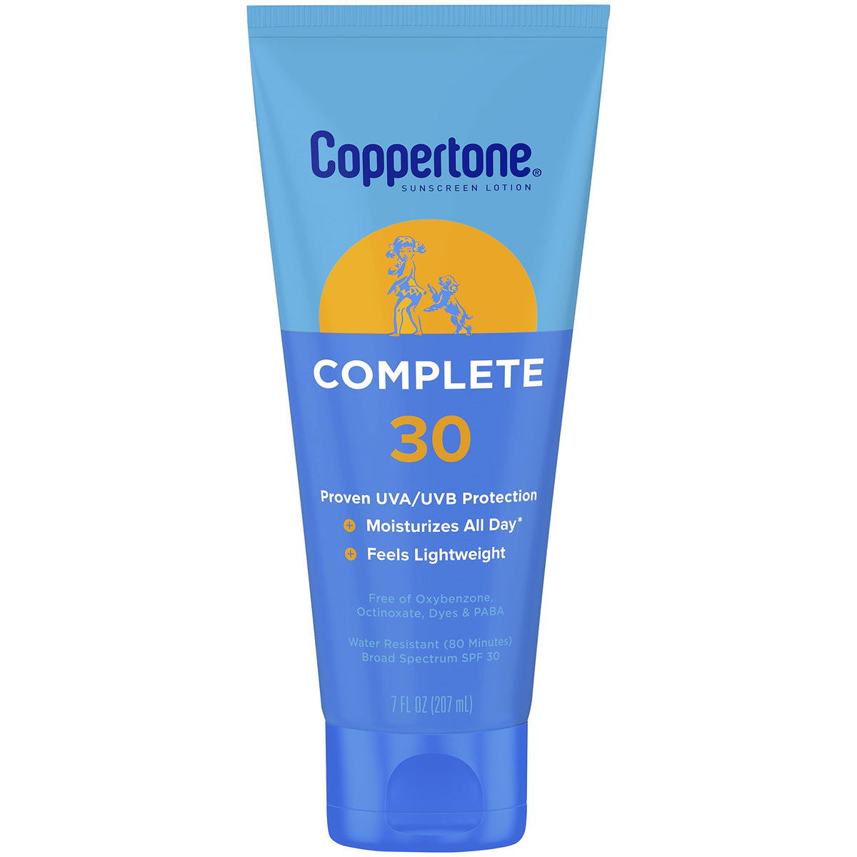 Coppertone Complete Sunscreen Lotion Spf 30, 7 Oz, Water-Resistant, Broad Spectrum Protection