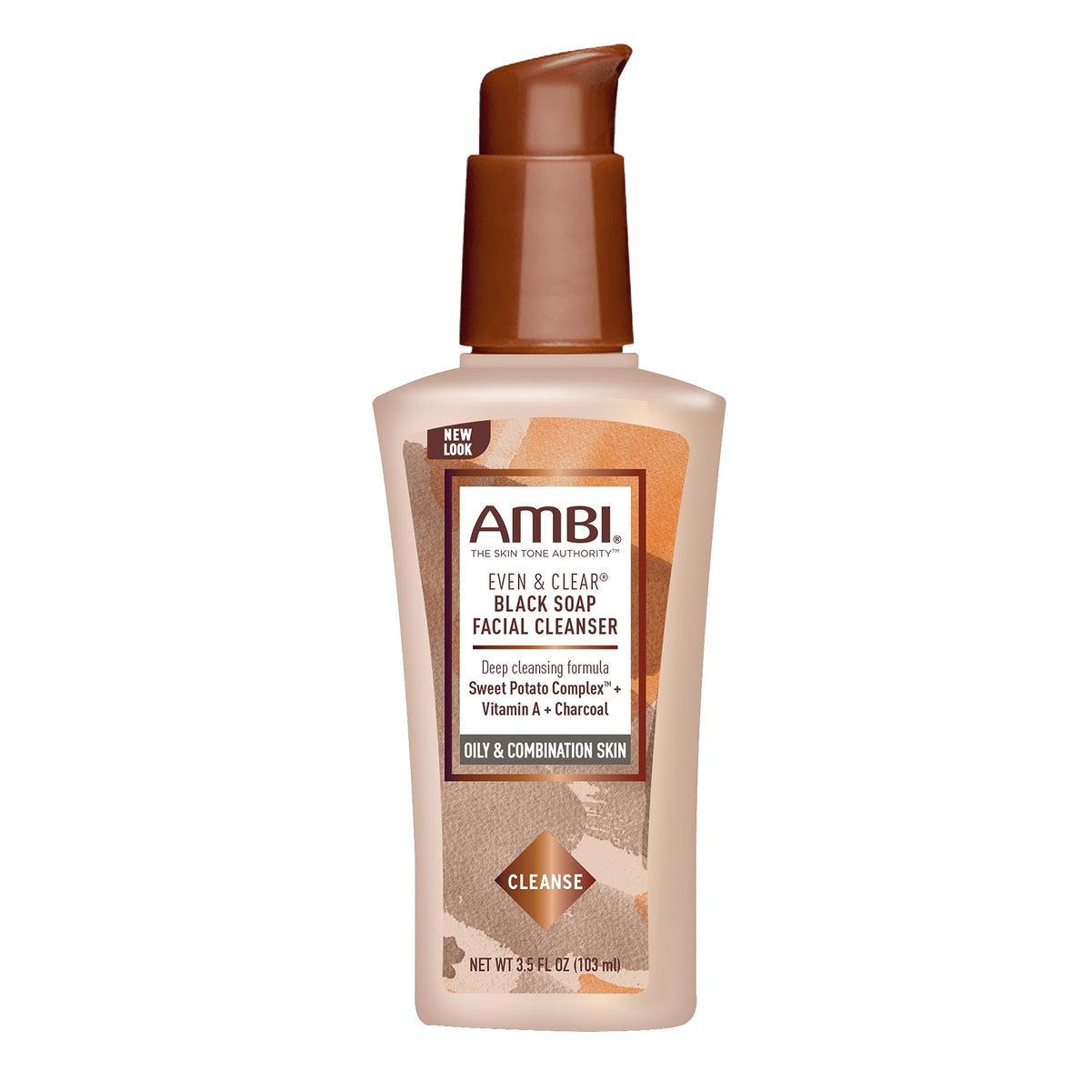 Ambi Charcoal Black Soap Cleanser, 3.5 Oz - Even Skin Tone With Sweet Potato Complex