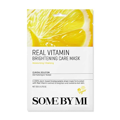 Some By Mi Real Vitamin Brightening Care Mask - 10 Vegan Korean Sheet Masks For Dull Skin