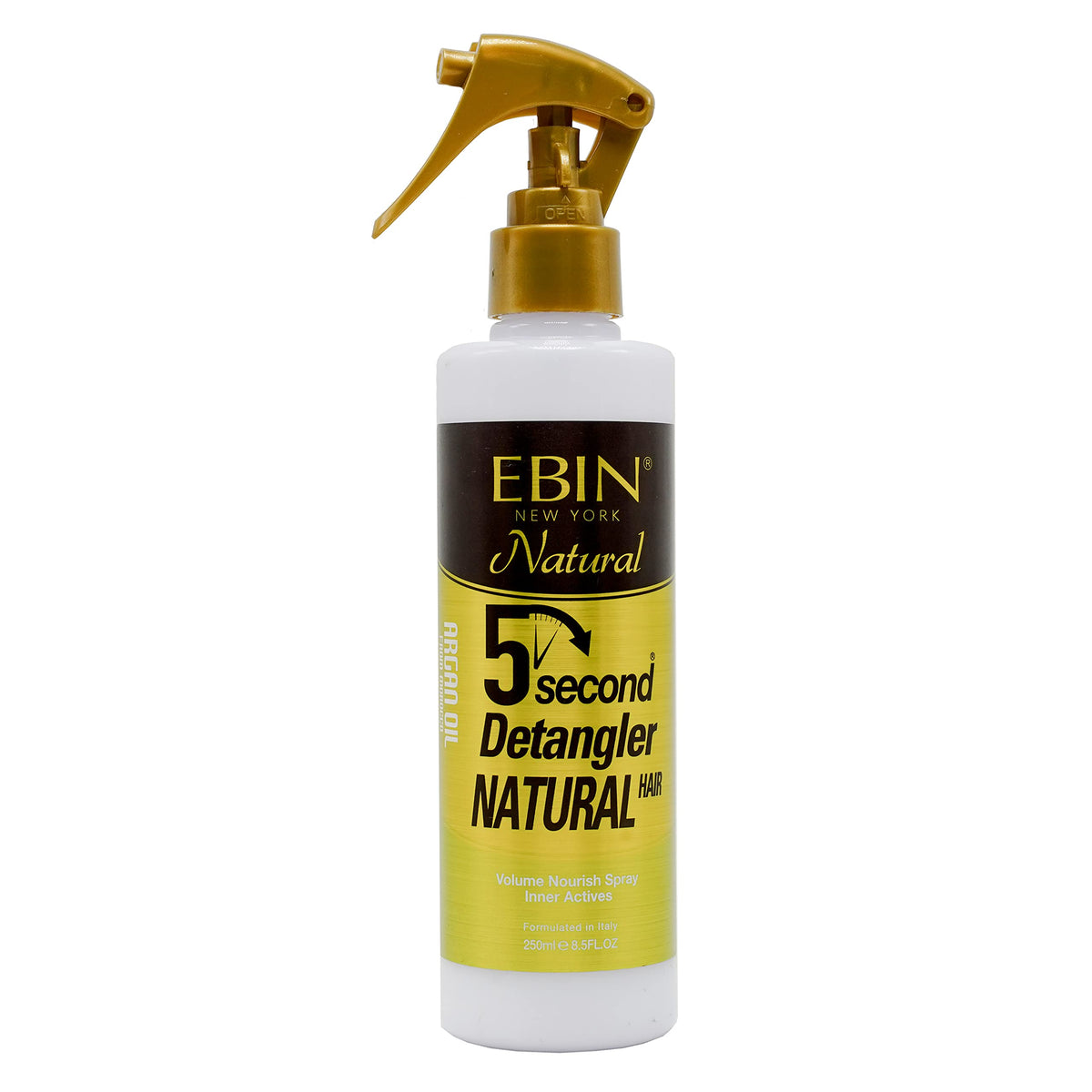 EBIN NEW YORK 5 Second Detangler with Moroccan Argan Oil - Lightweight Moisture for Natural Curls 8.5 oz