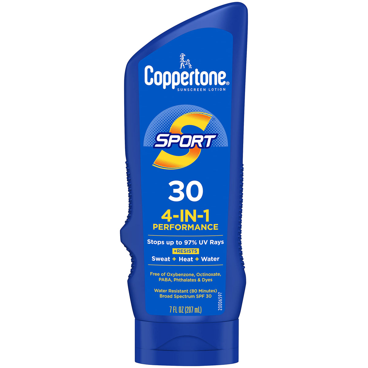 Coppertone Sport Sunscreen Spf 30 Lotion, Water Resistant, 7 Fl Oz, Body Sunscreen