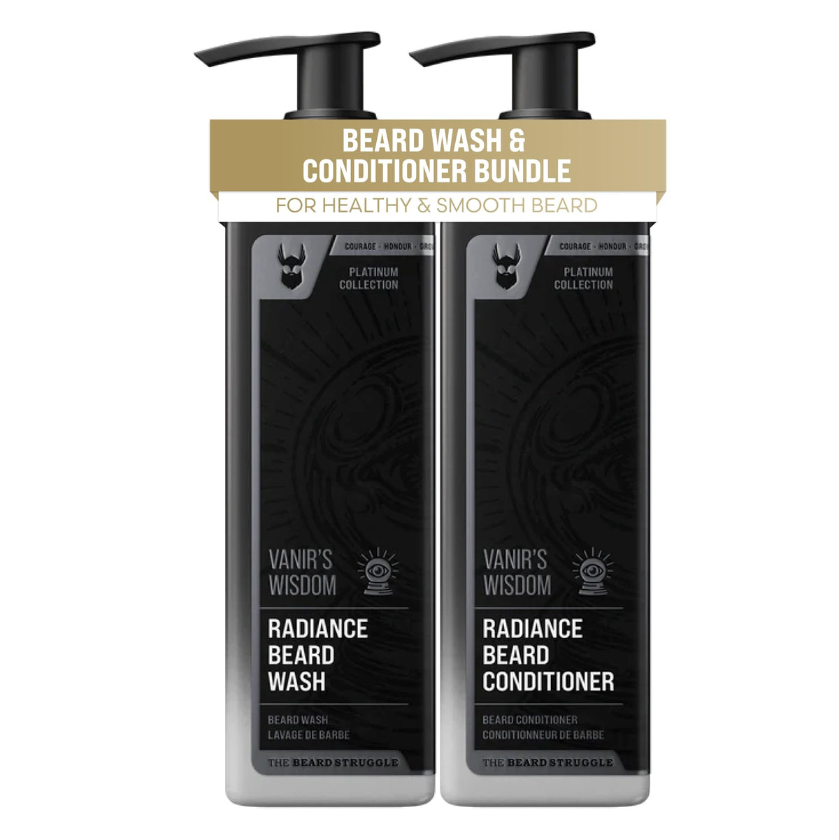 The Beard Struggle Radiance Beard Wash & Conditioner Bundle - 8 Fl Oz, Nourish & Strengthen