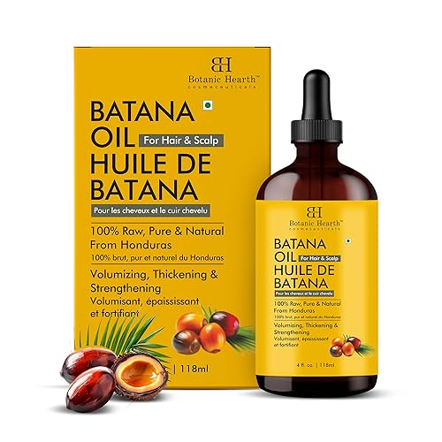 Botanic Hearth Raw Batana Oil for Hair Growth - 100% Pure & Unrefined, 4 fl oz