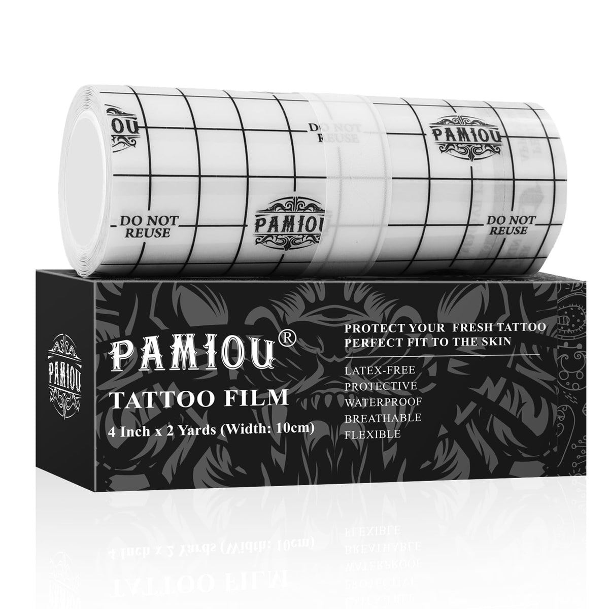 Pamiou Tattoo Cover Up Patch - 4&quot;X2 Yards, Waterproof, Breathable, Latex-Free, Aftercare Bandage