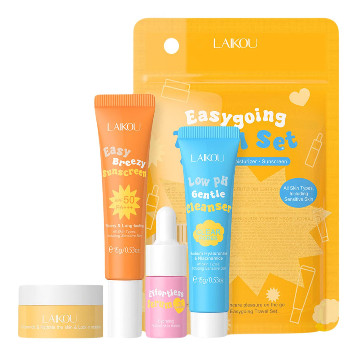 Bsmkcl Hydrating Skin Care Set Travel Kit - 4 Mini Essentials For Women & Teens, Gift Ready