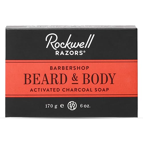 Rockwell 3-In-1 Beard & Body Bar Soap, Classic Barbershop Scent, 16 Oz - Natural Cleansing &