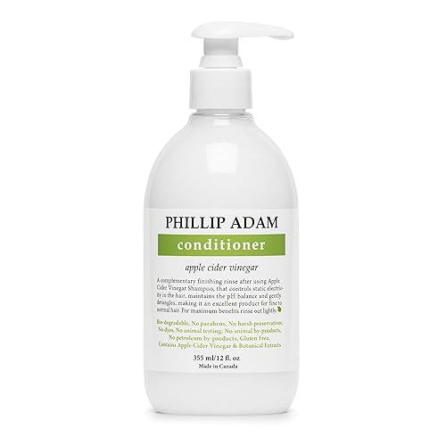 Phillip Adam Apple Cider Vinegar Conditioner - Shiny Hair, 12 Fl Oz, No Harsh Preservatives