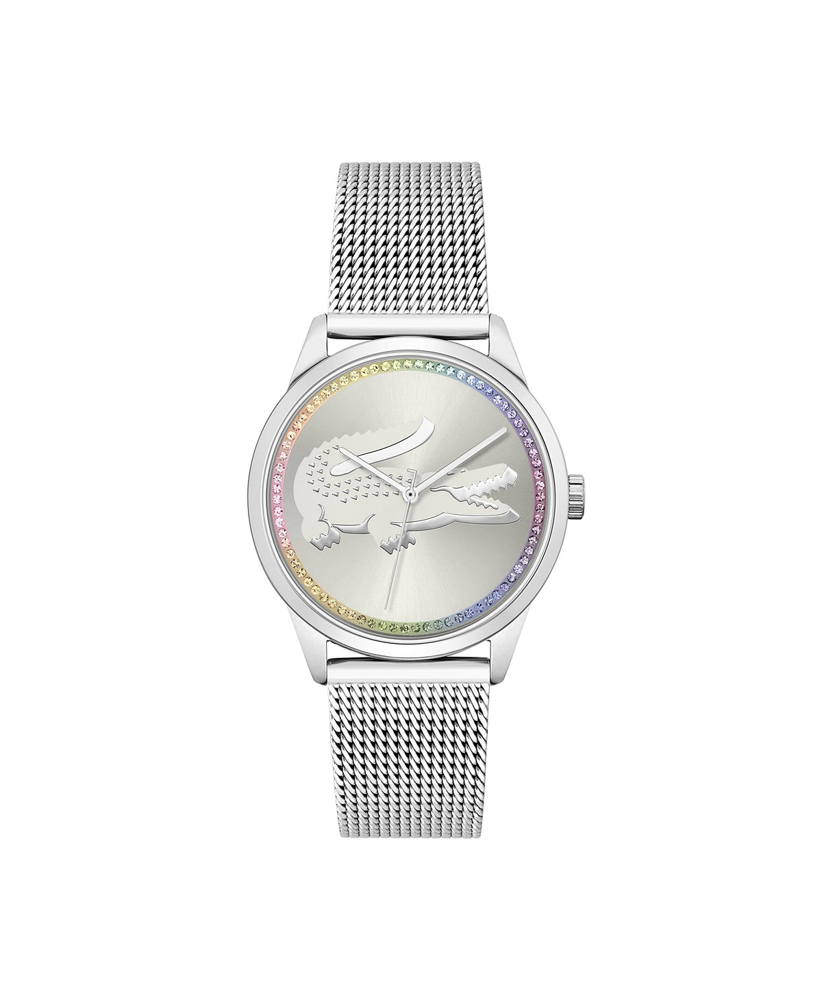 Lacoste Women'S Silver Stainless Steel Mesh Bracelet Watch - Model 2001259