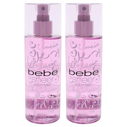 Bebe Sheer Body Mist For Women, 8.4 Oz, Pack Of 2 - Refreshing Fragrance