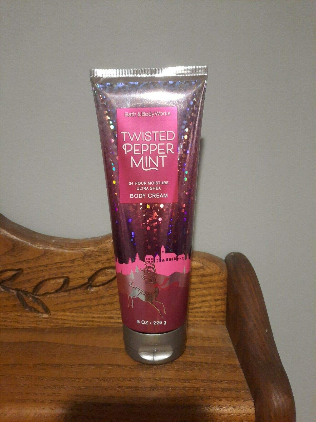 Bath & Body Works Twisted Peppermint Ultra Shea Body Cream, 8 Oz - Moisturizing Body Lotion