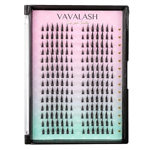 VAVALASH Faux Mink Cluster Lashes 196 PCS DIY Eyelash Extensions - Light, Soft, C Curl-Mix