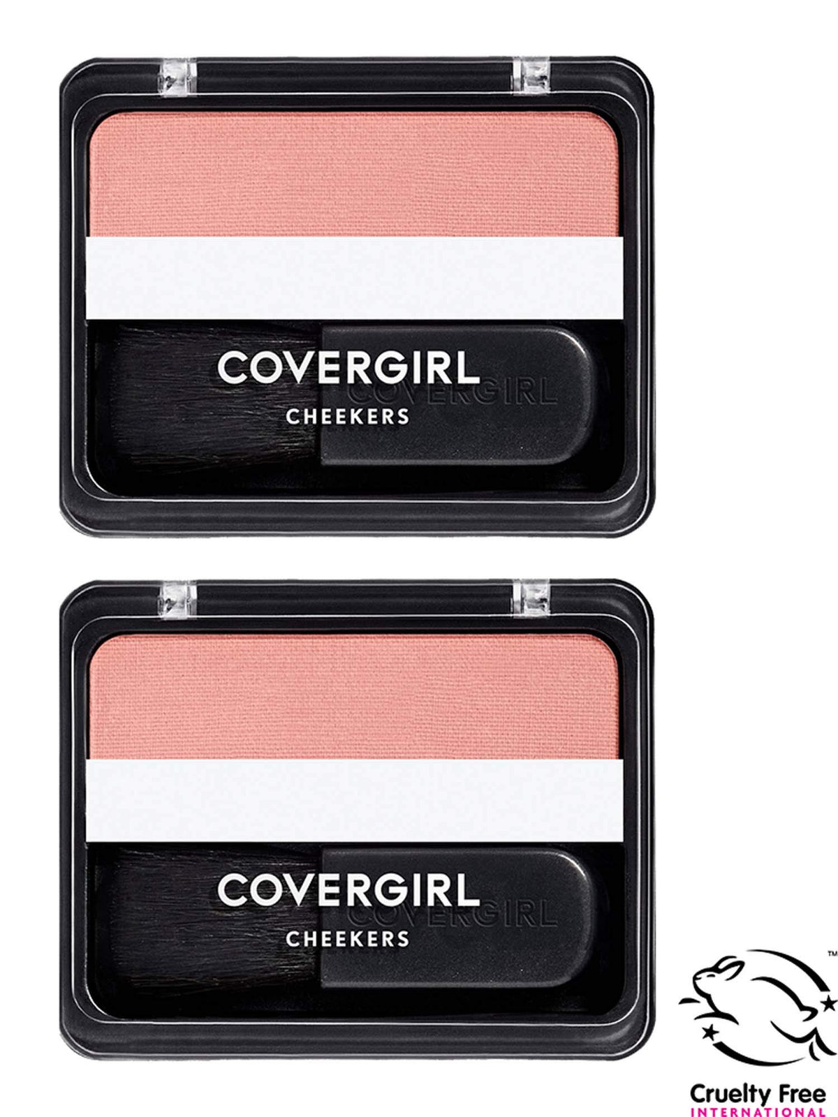 Covergirl Cheekers Powder Blush, Brick Rose - 0.12 Oz, Pack Of 2, Long-Lasting