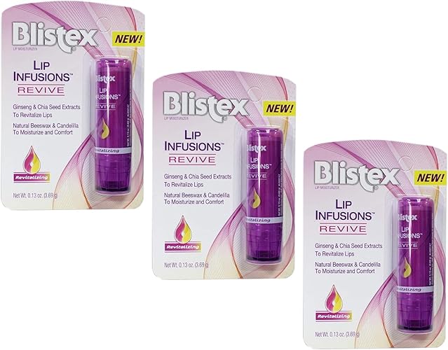 Blistex Lip Infusions Revive Lip Moisturizer, 0.13 Oz, 3 Pack - Hydrating Lip Care