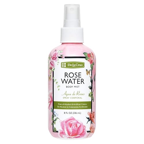 De La Cruz Rose Water Body Mist - 8 Fl Oz Hydrating Spray For Face, Skin & Hair